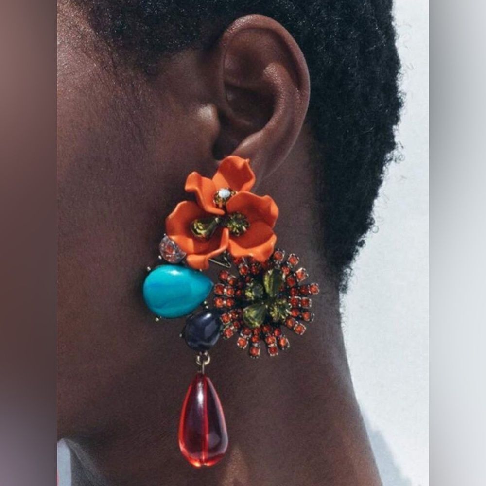 Crystal drop earrings N1060